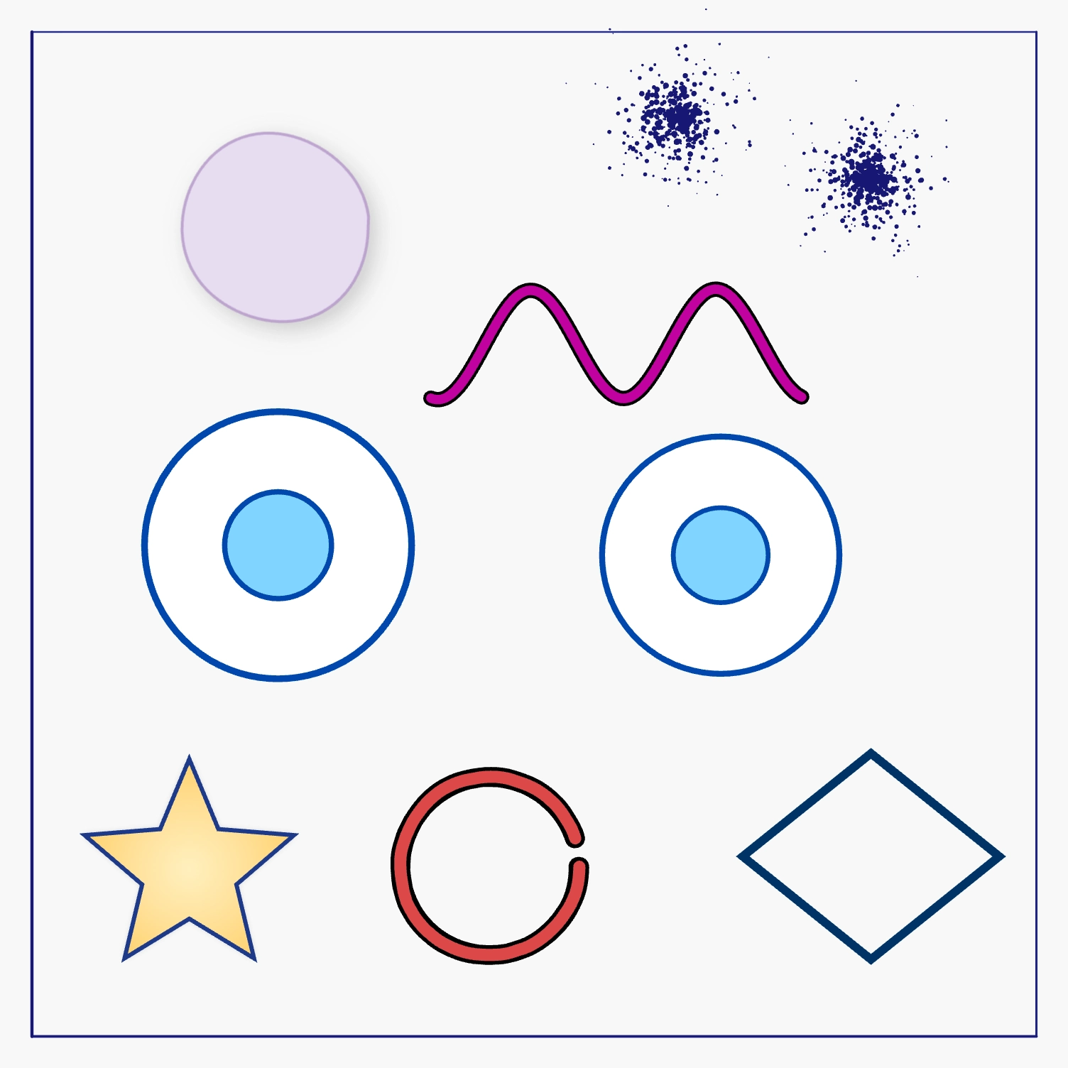 Joha artwork with dense compositional layering