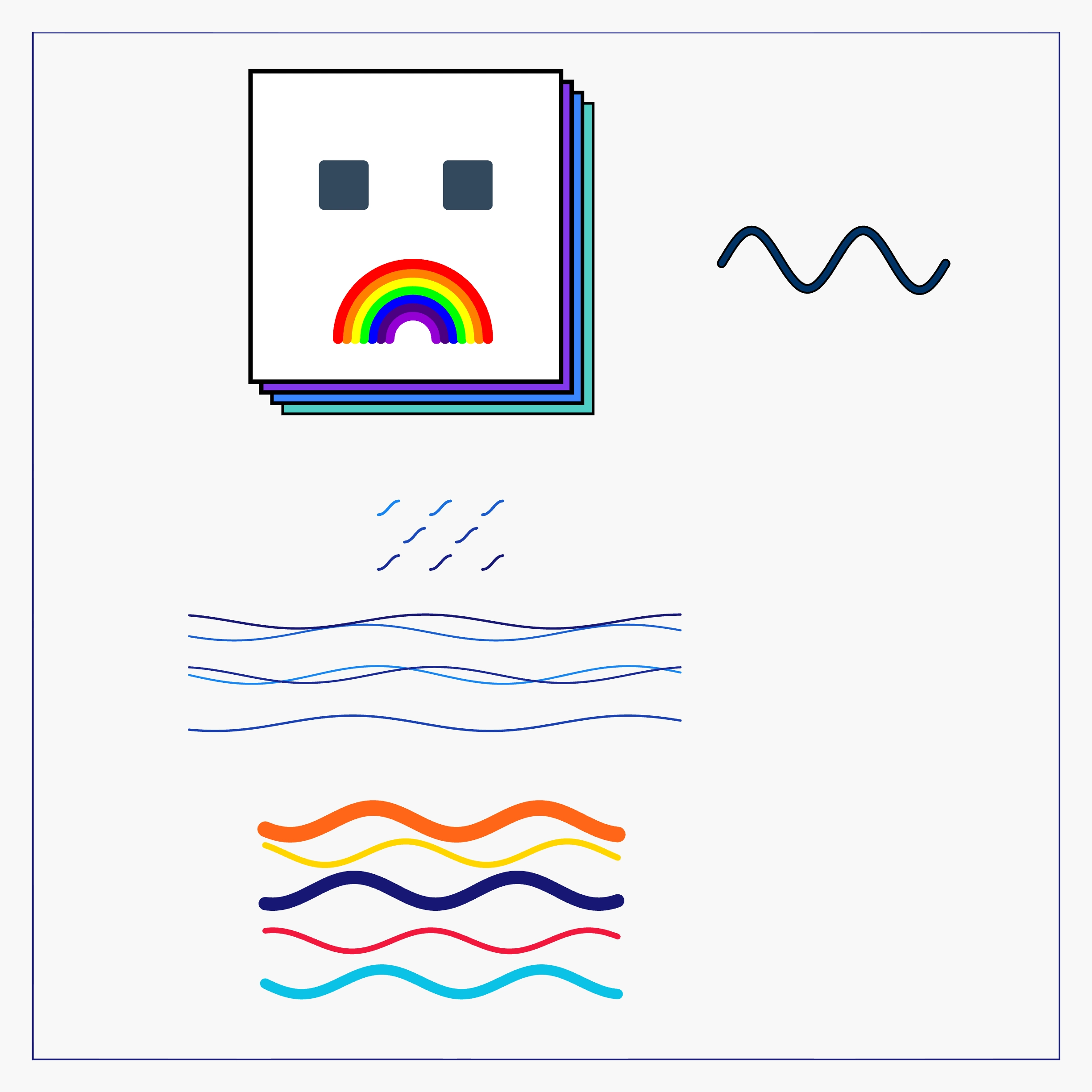 Joha artwork with bright wave-like generative forms